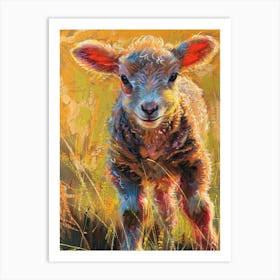 Lamb In The Grass 1 Art Print