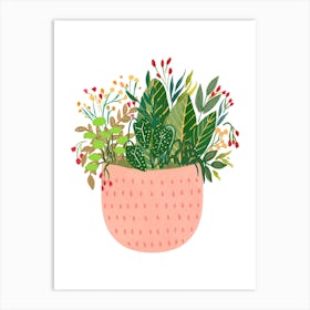 Assorted Potted Plants Sun Art Print