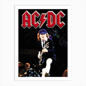 angus young Ac Dc band music 1 Art Print