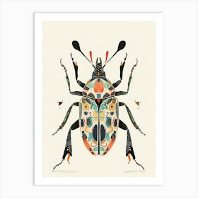 Colourful Insect Illustration Beetle 23 Art Print