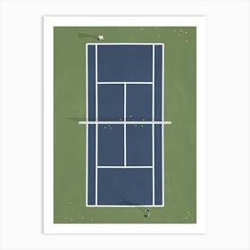 Tennis Court Illustration Art Print