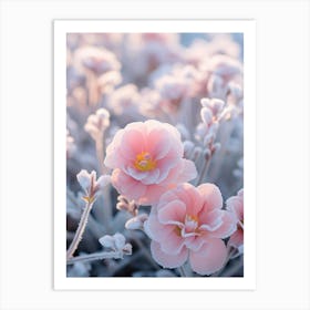 Frosty Botanical Portulaca 2 Art Print