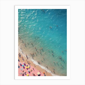 Aerial Shot Of Beach Summer Photography Art Print