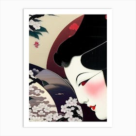 Close Up Yin and Yang 2, Japanese Ukiyo E Style Art Print