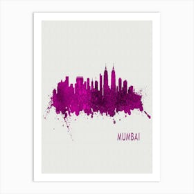 Mumbai India City Purple Art Print