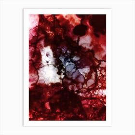 Modern Abstraction Is Red Art Print