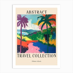 Abstract Travel Collection Poster Solomon Islands 1 Art Print