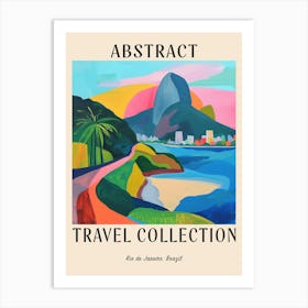 Abstract Travel Collection Poster Rio De Janeiro Brazil 5 Art Print