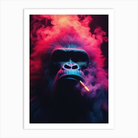 Fuming Ape Art Print