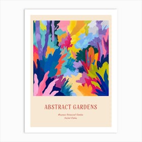 Colourful Gardens Missouri Botanical Garden Usa 4 Red Poster Art Print