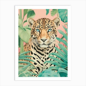 Tiger In The Jungle Tropical Print Art Print