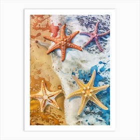 Starfish On The Beach 15 Art Print