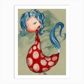 Spotted Fancy Birdy Art Print