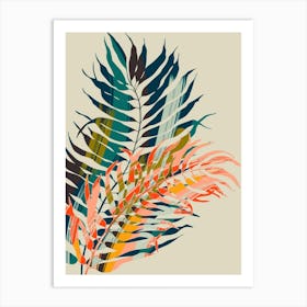 Colorful Palm Leaves Art Print
