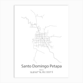 Santo Domingo,Cuba Minimalist Map Art Print