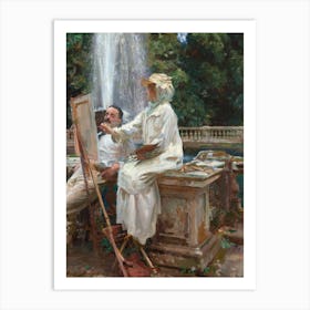 The Fountain, Villa Torlonia, Frascati, Italy, John Singer Sargent Art Print