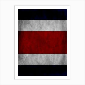 Costa Rica Flag Texture Art Print