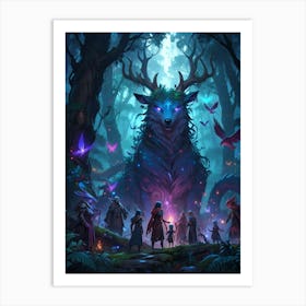 Forest In The Night Art Print