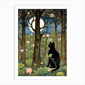 William Morris Cat In The Forest 7 Art Print