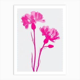 Hot Pink Cornflower Art Print