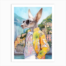 Kangaroo in Positano Art Print