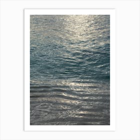 Sea water and subtle reflections of sunlight 1 Art Print