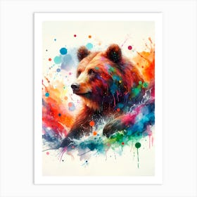 Colorful Bear Art Print