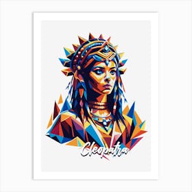 Cleopatra 1 Portrait WPAP Pop Art Art Print