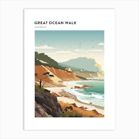Great Ocean Walk Australia Hiking Trail Landscape Poster Art Print
