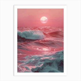 Sunset Over The Ocean 4 Art Print