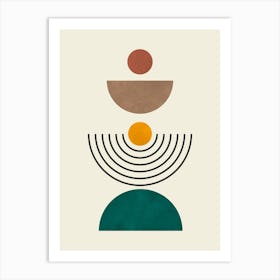 Circles and lines 5 Art Print