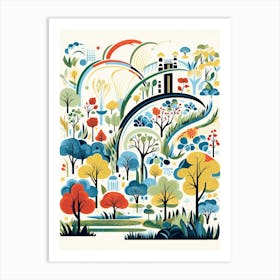 Missouri Botanical Garden Usa Modern Illustration 2  Art Print