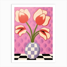 Tulip Flower Vase 4 Art Print