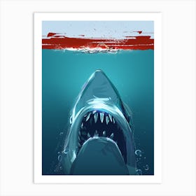 Jaws Shark Art Print