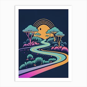 Rainbow Road Art Print