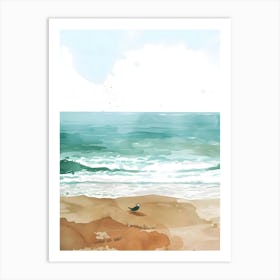 Watercolor Of A Beach 5 Art Print