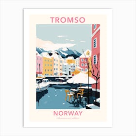 Tromso, Norway, Flat Pastels Tones Illustration 4 Poster Art Print