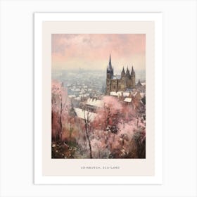 Dreamy Winter Painting Poster Edinburgh Scotland 5 Art Print