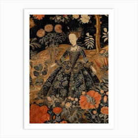 Lady In The Garden Art Print