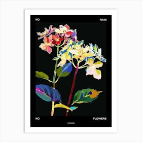 No Rain No Flowers Poster Hydrangea 1 Art Print