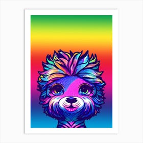Neon Dog Art Print