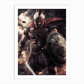 Spartan Warrior art Poster