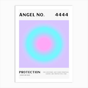 Angel Number 444 Protection Art Print