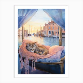 Cat in Venice Art Print