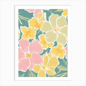 Gladioli Pastel Floral 2 Flower Art Print