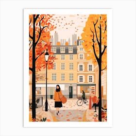 Paris In Autumn Fall Travel Art 2 Art Print