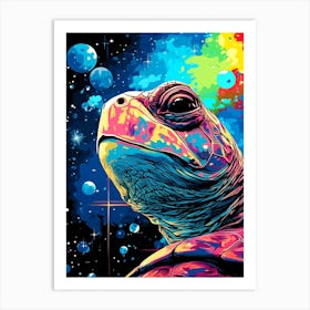 Turtle In Space Art Print