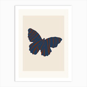 Striped Butterfly Art Print