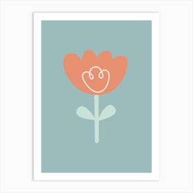 Scandinavian Flower Art Print