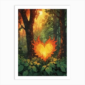 Heart Of Fire 13 Art Print